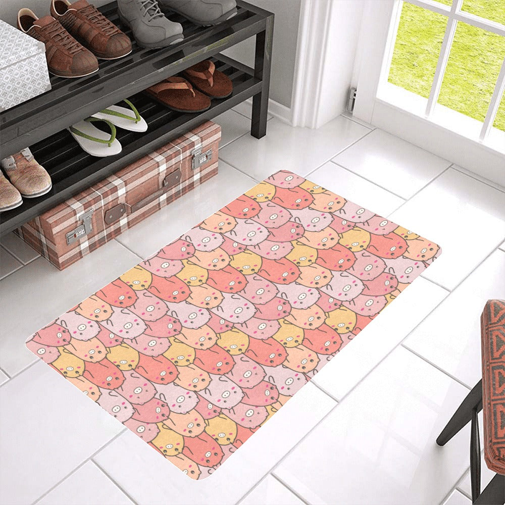 Pig Pattern Print Design 04 Doormat