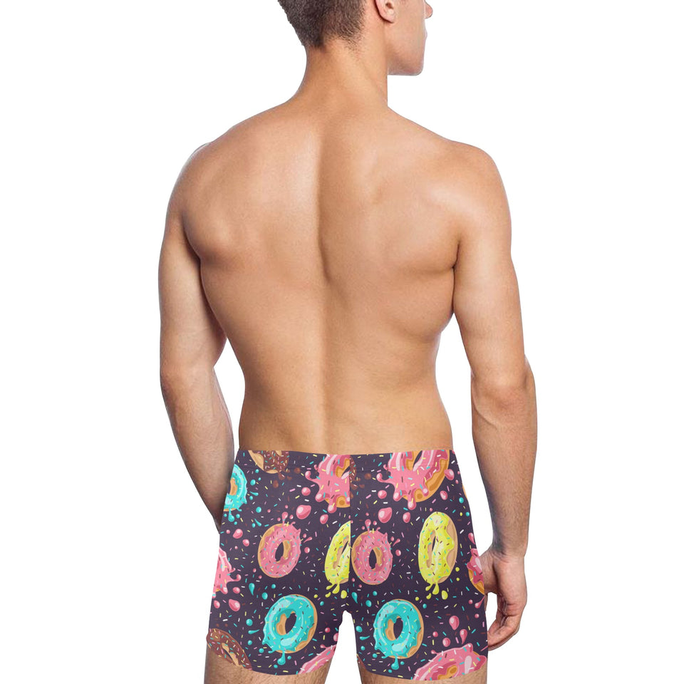 Colorful donut glaze pattern Men's Swimming Trunks