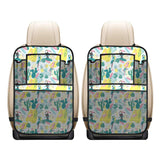 Cute parrot toucan flamingo cactus exotic leaves p Car Seat Back Organizer
