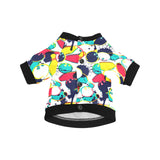 watercolor bowling ball pins All Over Print Pet Dog Round Neck Fuzzy Shirt