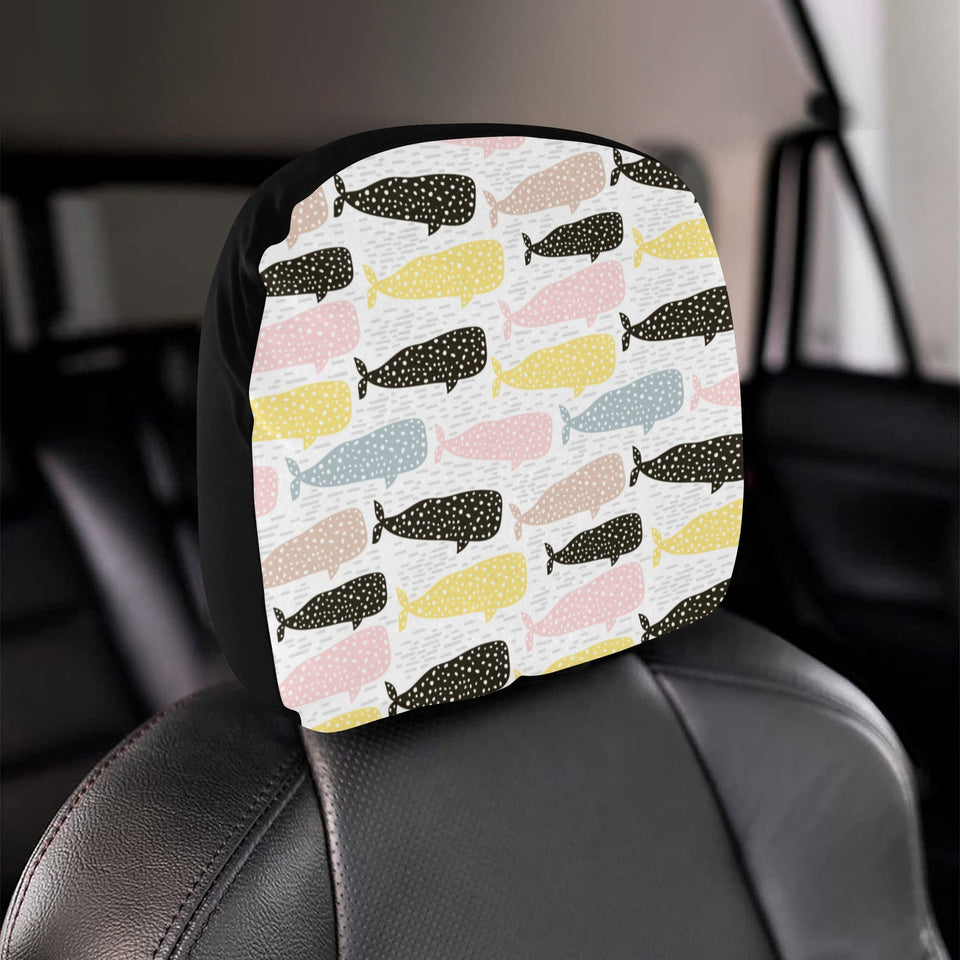 Whale dot pattern Car Headrest Cover