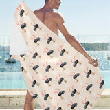 Ostrich Pattern Print Design 05 Beach Towel