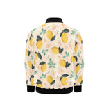 lemon flower leave pattern Kids' Boys' Girls' Bomber Jacket