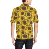 Sunflower pattern Men's All Over Print Polo Shirt