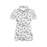 Pigeon Pattern Print Design 05 Women's All Over Print Polo Shirt