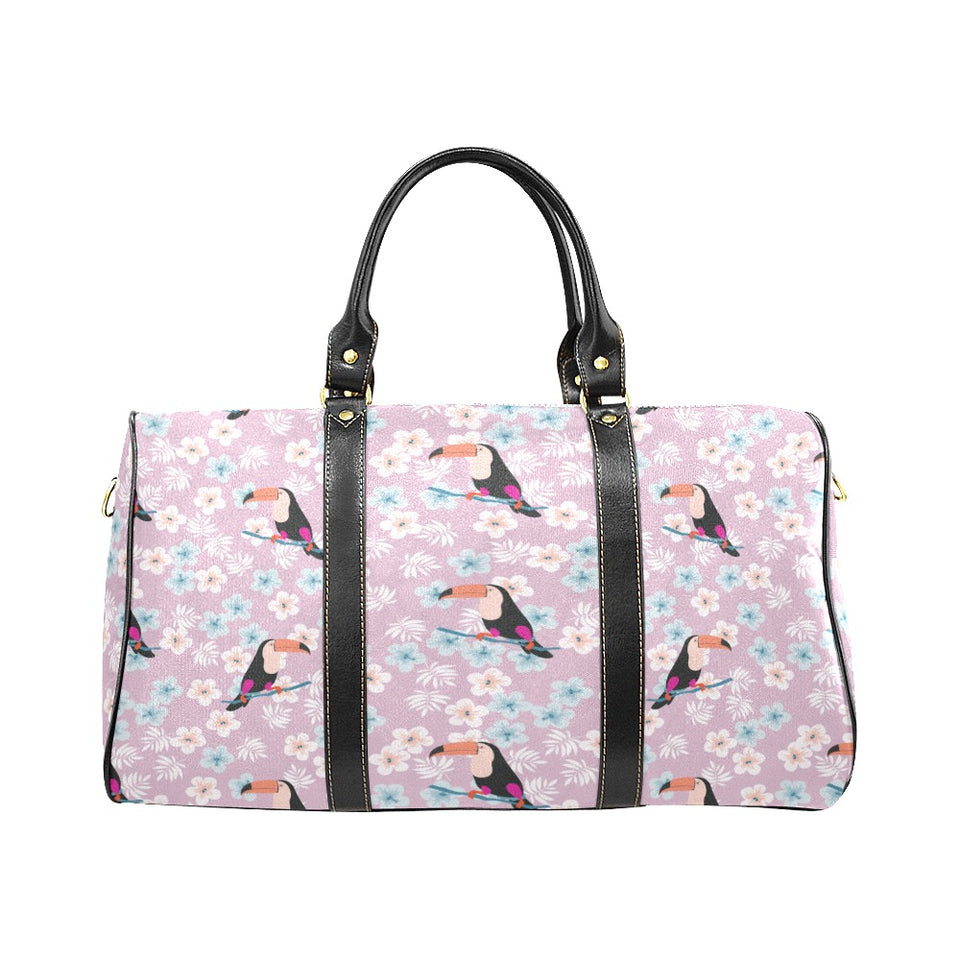 Beautiful toucan flower leaves Travel Bag