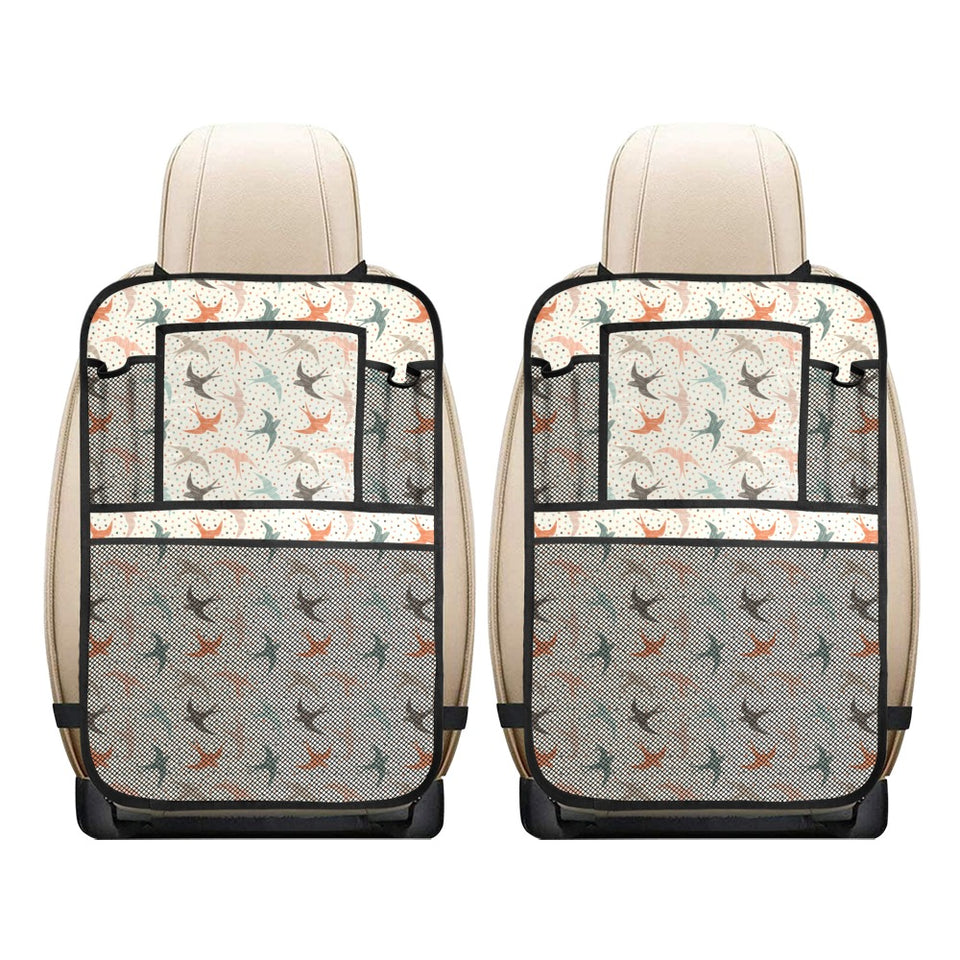 Swallow Pattern Print Design 02 Car Seat Back Organizer
