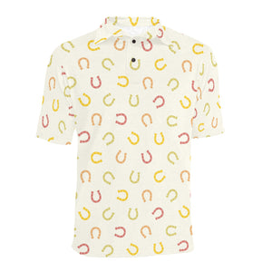 Horseshoes Pattern Print Design 02 Men's All Over Print Polo Shirt