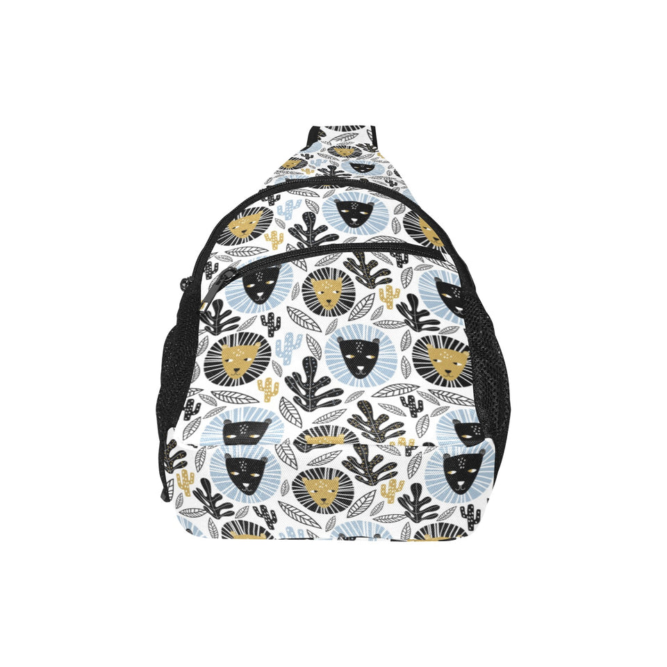 Lion Pattern Print Design 05 All Over Print Chest Bag