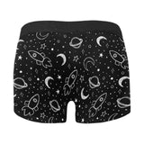 Hand drawn space rocket star planet Men's All Over Print Boxer Briefs Men's Underwear