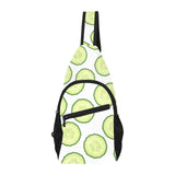 Cucumber slices pattern All Over Print Chest Bag