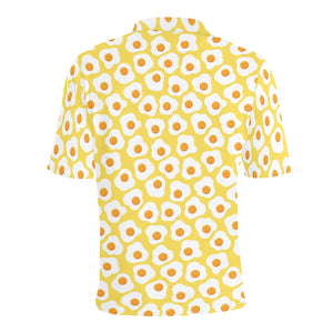 Fried Eggs Pattern Print Design 05 Men's All Over Print Polo Shirt