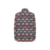 Camper Van Pattern Print Design 02 Women's Long Sleeve Polo Shirt