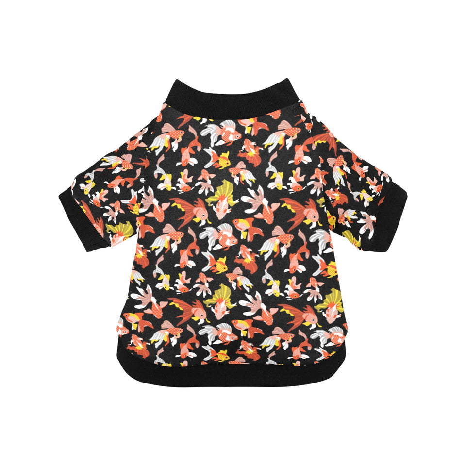 Goldfish Pattern Print Design 03 All Over Print Pet Dog Round Neck Fuzzy Shirt