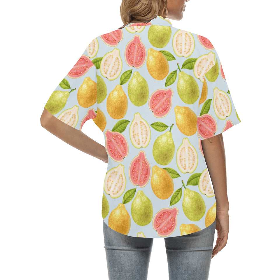 Guava design pattern Women's All Over Print Hawaiian Shirt