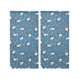 Cute boston terrier dog spattern Gauze Curtain