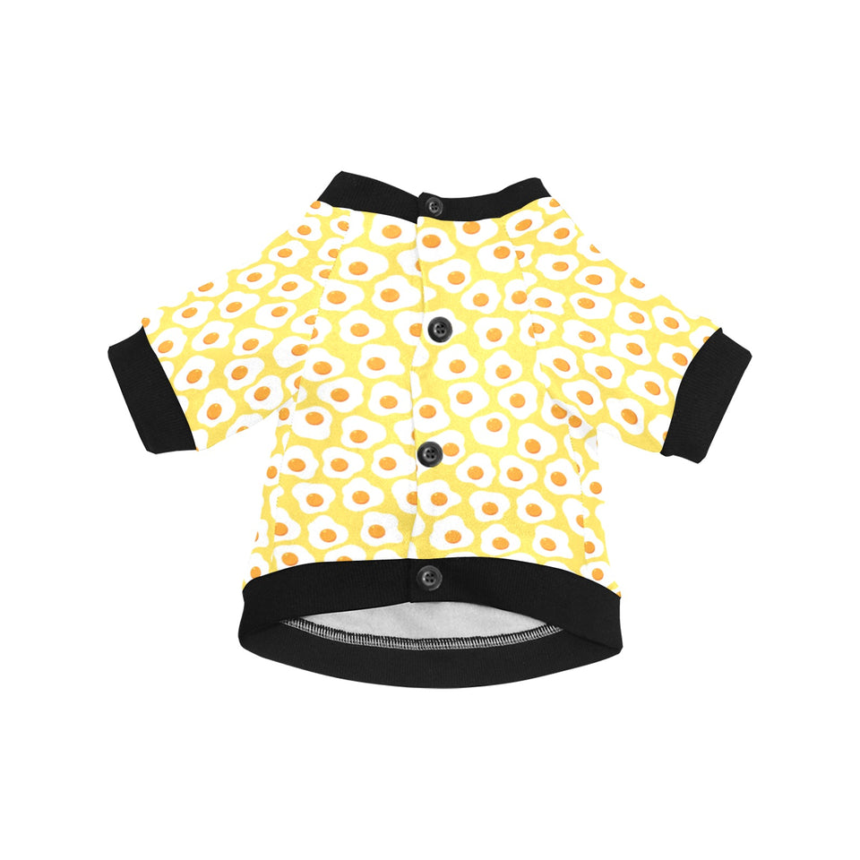 Fried Eggs Pattern Print Design 05 All Over Print Pet Dog Round Neck Fuzzy Shirt