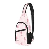 Poodle dog pink color theme All Over Print Chest Bag