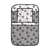 Ostrich Pattern Print Design 02 Car Seat Back Organizer