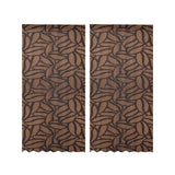 coffee bean pattern Gauze Curtain
