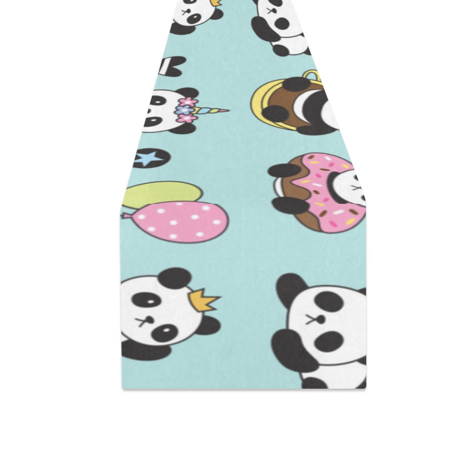 Cute baby panda pattern Table Runner