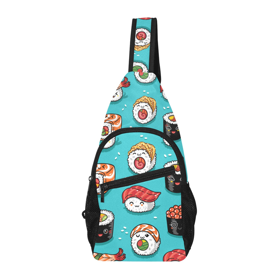 Cute sushi pattern All Over Print Chest Bag