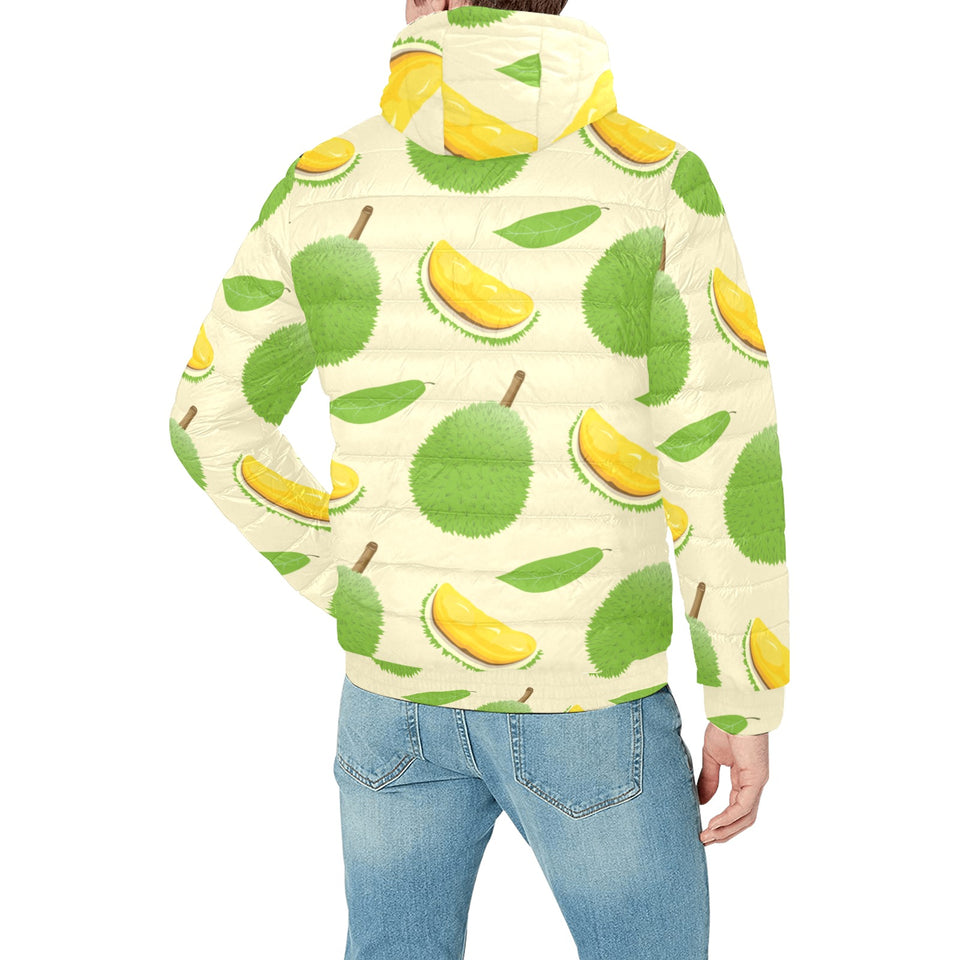Durian pattern Men's Padded Hooded Jacket