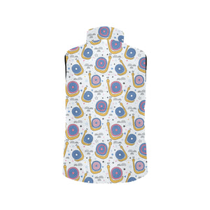 Snail Pattern Print Design 05 Men's Padded Vest