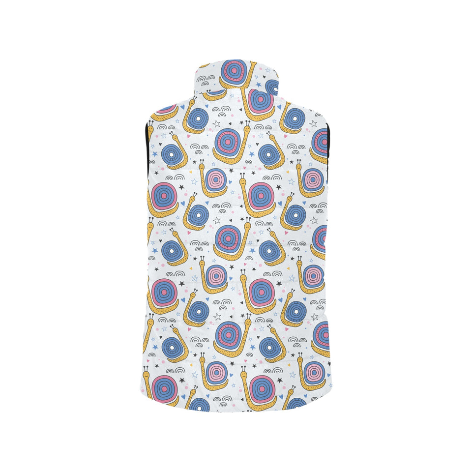 Snail Pattern Print Design 05 Men's Padded Vest