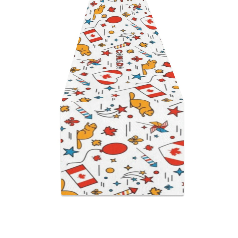 Canada Pattern Print Design 03 Table Runner