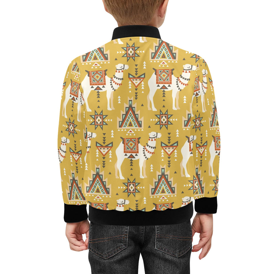 Camels ethnic motif pattern Kids' Boys' Girls' Bomber Jacket