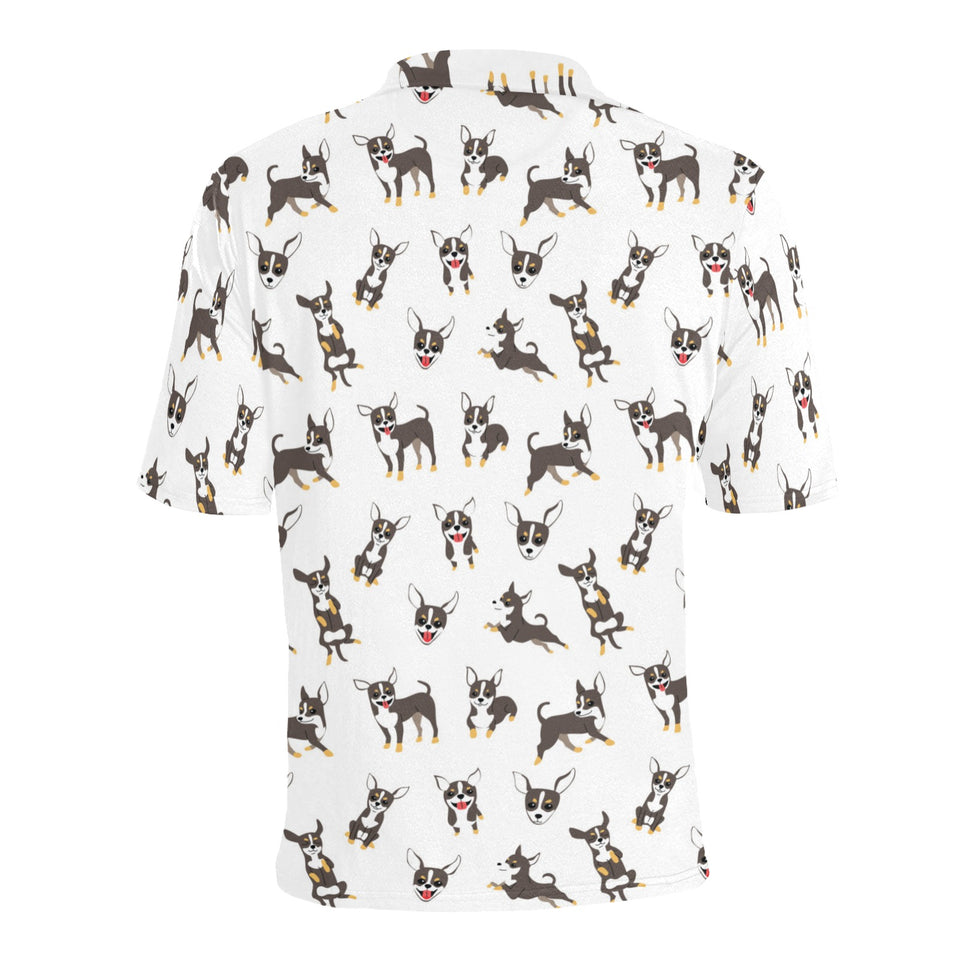 Chihuahua dog pattern Men's All Over Print Polo Shirt