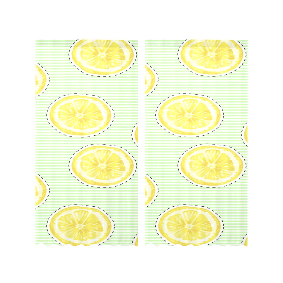 slice of lemon pattern Gauze Curtain
