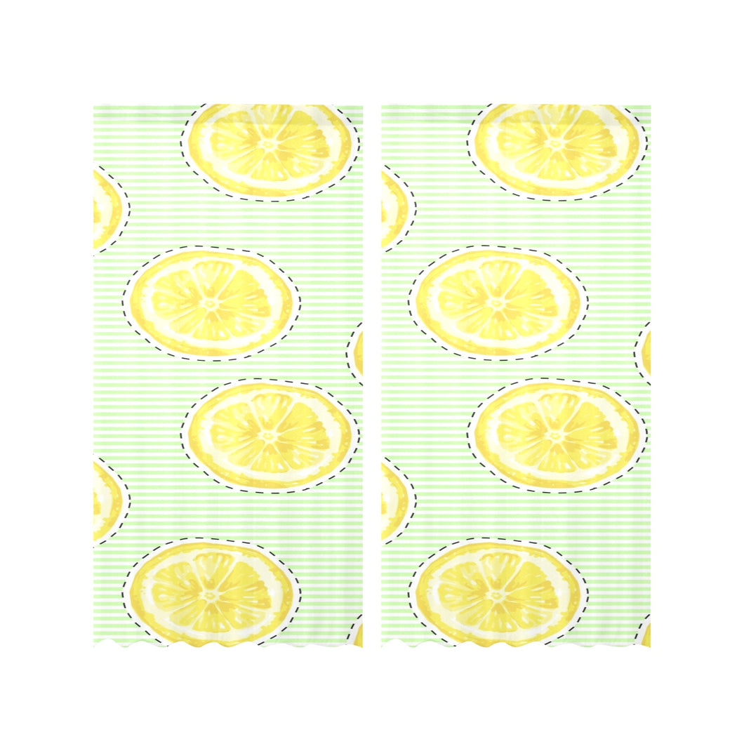 slice of lemon pattern Gauze Curtain