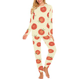 Tomato dot background Women's All Over Print Pajama Set