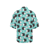 Hedgehog Pattern Print Design 03 Women's All Over Print Hawaiian Shirt