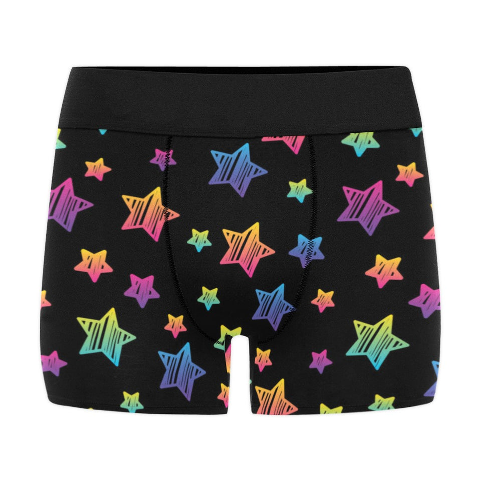 Colorful star pattern Men's All Over Print Boxer Briefs Men's Underwear