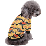 Kangaroo Australian aboriginal art pattern All Over Print Pet Dog Round Neck Fuzzy Shirt