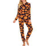 Halloween Pumpkin pattern Women's All Over Print Pajama Set