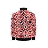 Casino Cards Suits Pattern Print Design 03 Kids' Boys' Girls' Bomber Jacket