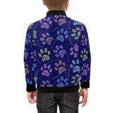 Dog Paws Pattern Print Design 02 Kids' Boys' Girls' Bomber Jacket