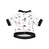 Hedgehog Pattern Print Design 02 All Over Print Pet Dog Round Neck Fuzzy Shirt