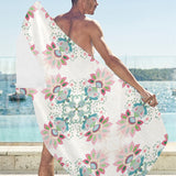 Square floral indian flower pattern Beach Towel