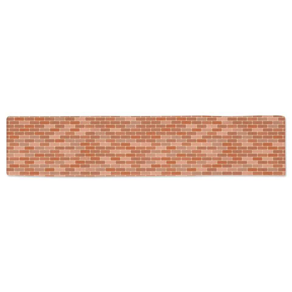 Brick Printed Pattern Print Design 02 Table Runner