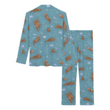 Sea otters pattern Women's Long Pajama Set