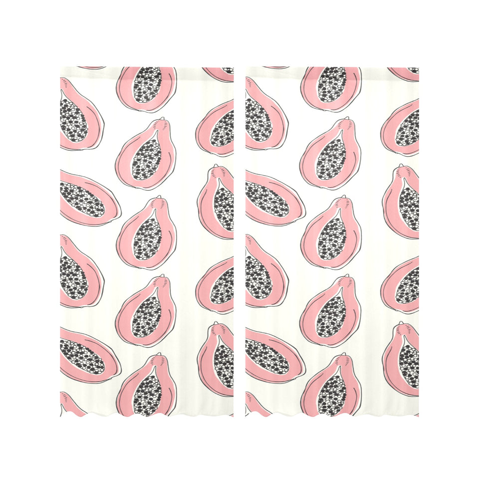 papaya pattern Gauze Curtain