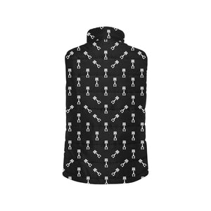 Engine Piston Black Theme Pattern Print Design 03 Men's Padded Vest
