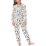 Skate Board Pattern Print Design 05 Kids' Boys' Girls' All Over Print Pajama Set