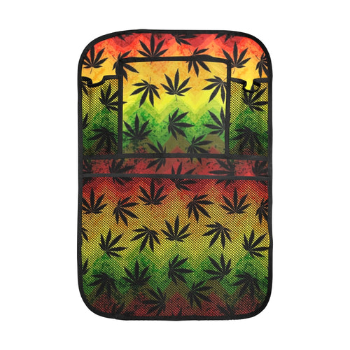 Canabis Marijuana Weed Pattern Print Design 03 Car Seat Back Organizer