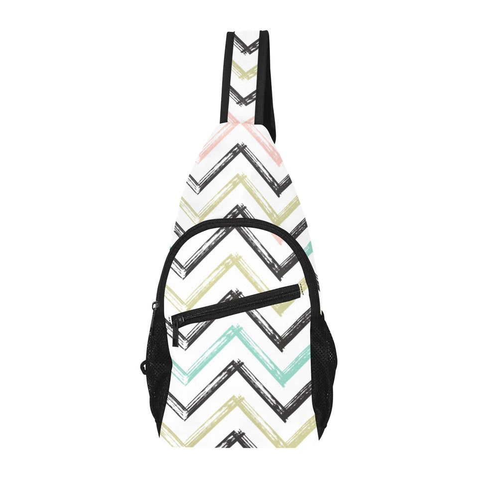 zigzag chevron paint pattern All Over Print Chest Bag